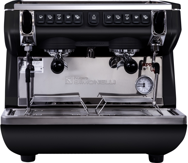 Кофемашина рожковая NUOVA SIMONELLI APPIA LIFE COMPACT 2GR V 220V BLACK+ECONOMIZER+HIGH GROUPS
