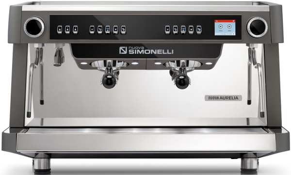 Кофемашина рожковая NUOVA SIMONELLI NUOVA AURELIA VOL XT 2GR 220V METALLIC GREY+PID+HIGH GROUPS+LED+ GROUP DISPLAY+DOUBLE WALL STEAM WAND