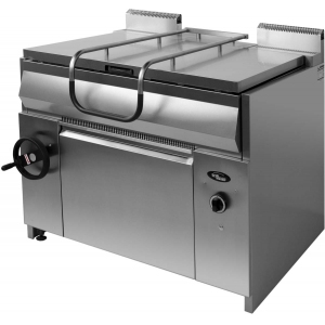 Сковорода опрокидывающаяся, электрическая, напольная,  75л, опрокидывание ручное, корпус нерж.сталь+оцинк.сталь, дно чугун Grill Master 109804