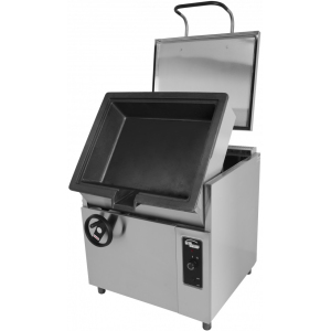 Сковорода опрокидывающаяся, электрическая, напольная,  75л, опрокидывание ручное, корпус нерж.сталь+оцинк.сталь, дно чугун Grill Master 109820