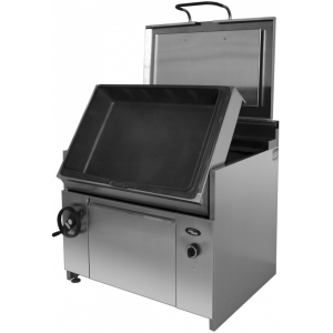 Сковорода опрокидывающаяся, электрическая, напольная,  75л, опрокидывание ручное, корпус нерж.сталь+оцинк.сталь, дно чугун Grill Master 153490