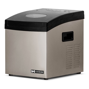 Льдогенератор для кускового льда, 193кг/сут, бункер 110кг, вод.охлаждение, корпус нерж.сталь, форма "кубик" L 28х28х32мм, R290 Hurakan 171039