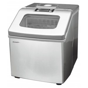 Льдогенератор для кускового льда, 193кг/сут, бункер 110кг, вод.охлаждение, корпус нерж.сталь, форма "кубик" L 28х28х32мм, R290 COOLEQ 171686