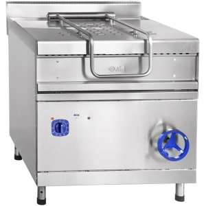 Сковорода опрокидывающаяся, электрическая, напольная,  75л, опрокидывание ручное, корпус нерж.сталь+оцинк.сталь, дно чугун Abat 179034