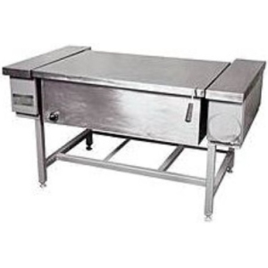 Сковорода опрокидывающаяся, электрическая, напольная,  75л, опрокидывание ручное, корпус нерж.сталь+оцинк.сталь, дно чугун Проммаш 180044