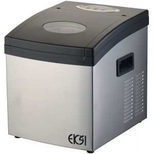 Льдогенератор для кускового льда, 193кг/сут, бункер 110кг, вод.охлаждение, корпус нерж.сталь, форма "кубик" L 28х28х32мм, R290 EKSI 218917