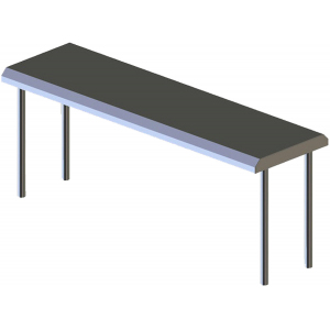 Стекло для модулей линии раздачи Light, 1500х400мм, стойки нерж.сталь, фронтальное Gastrolux 240042