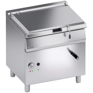 Сковорода опрокидывающаяся, электрическая, напольная,  75л, опрокидывание ручное, корпус нерж.сталь+оцинк.сталь, дно чугун Veroterm 275829