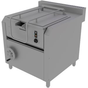 Сковорода опрокидывающаяся, электрическая, напольная,  75л, опрокидывание ручное, корпус нерж.сталь+оцинк.сталь, дно чугун Gabino 276642