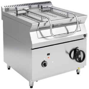 Сковорода опрокидывающаяся, электрическая, напольная,  75л, опрокидывание ручное, корпус нерж.сталь+оцинк.сталь, дно чугун Kayman 297939