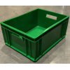 Ящик L 40см W 30см H 18см сплошной с ручками пластик зеленый Полимер