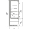 Витрина холодильная DAZZL VEGA DG 070 H195 PLUG-IN 100 (9005-7021)