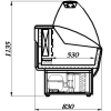 Витрина морозильная CARBOMA G85 SL 1,2-1 (ВХСн-1,2 Полюс ЭКО) RAL3020
